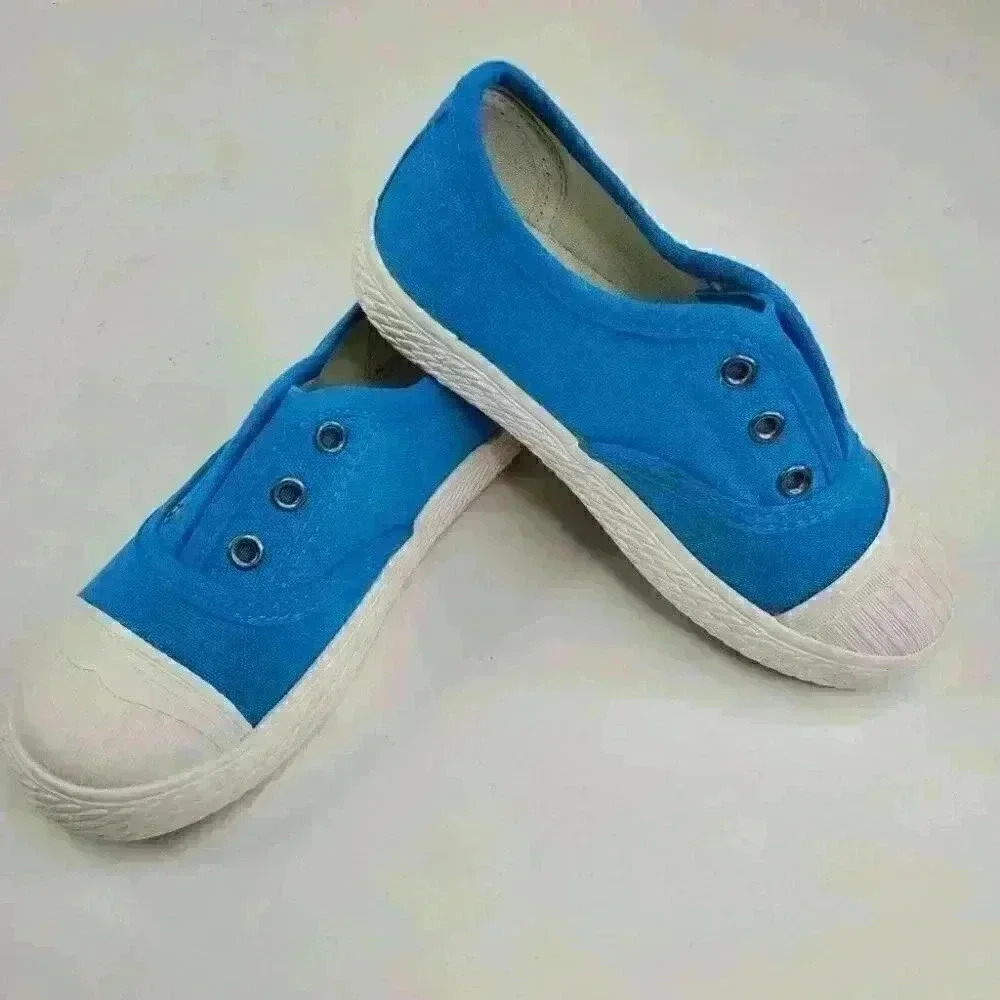 Hawkwell Boy's Casual Fashion Blue/White Slip On Canvas Sneakers Shoes 4/9/9.5 - Picture 5 of 8